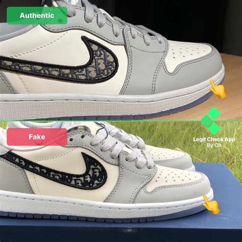 fake air dior vs real|dior jordan 1 low false.